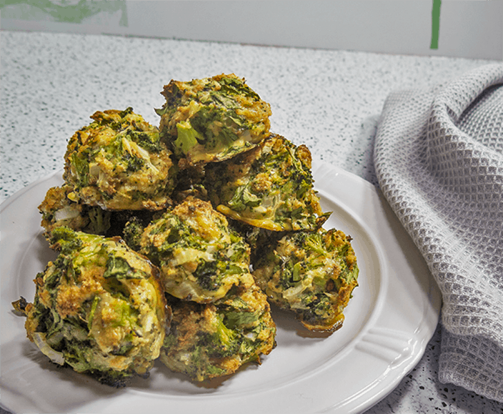 Broccoli Parmesan Spinach Bites Apples for CJ