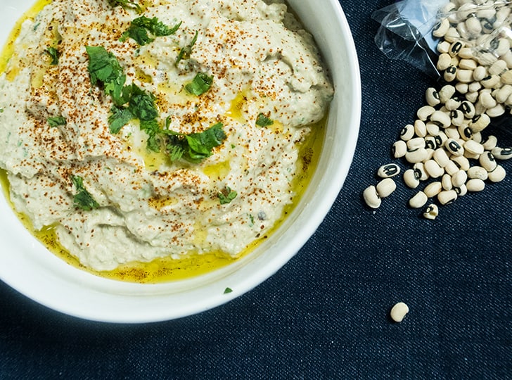 Black Eyed Pea Hummus Apples for CJ