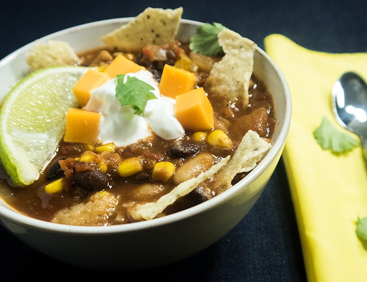 Slow Cooker Vegetarian Taco Soup Apples for CJ