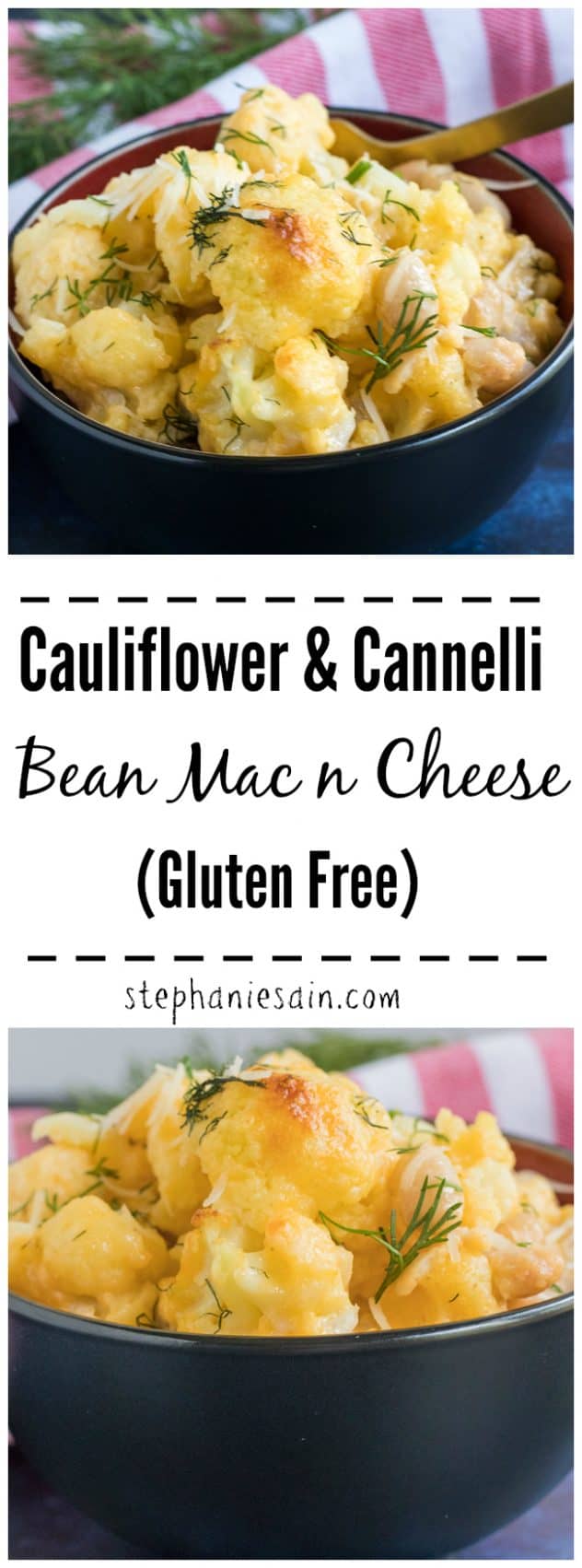 This Cauliflower & Cannelli Bean Mac n Cheese is easy, creamy and delicious. A healthier version for mac n cheese using just veggies and cheese. A comfort food loaded with flavor that's perfect for gatherings, potlucks or a family friendly meal. Gluten Free & Low carb.
