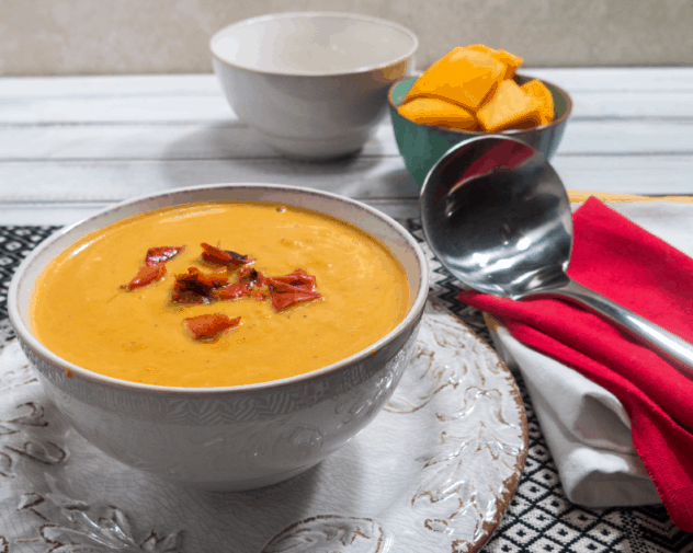 Roasted Butternut Squash & Red Pepper Soup