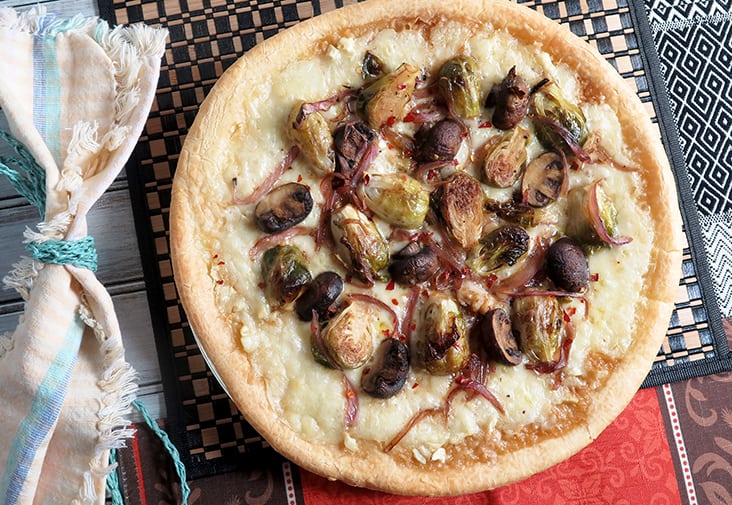 Brussel Sprouts and Mushroom PIzza