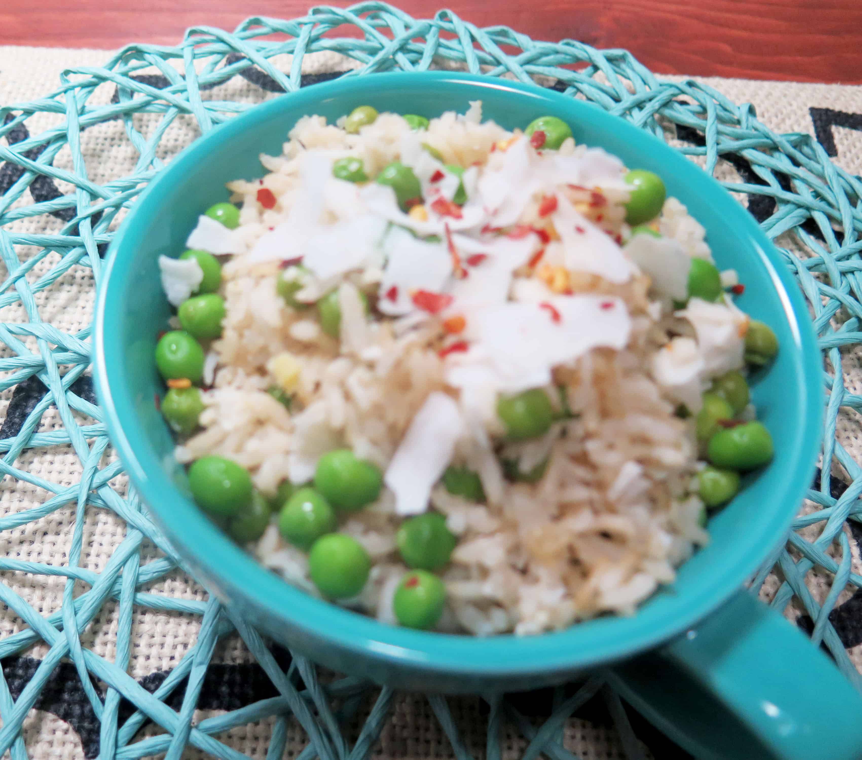 Coconut Ginger Rice with Peas2 Apples for CJ