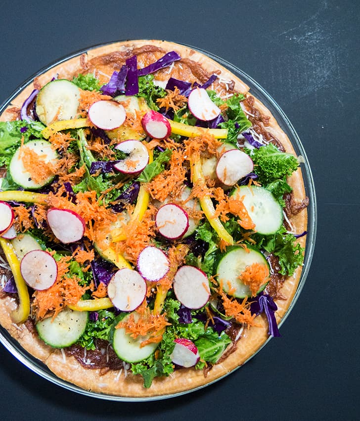 Easy Vegetable Salad Pizza