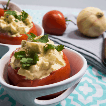 Egg Salad Stuffed Tomatoes