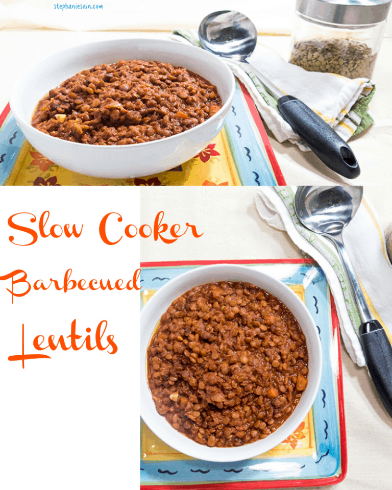 Slow Cooker Barbecued Lentils Apples for CJ