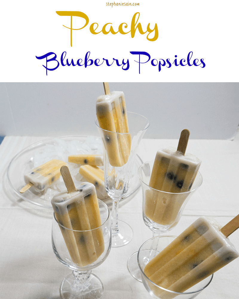Peachy Blueberry Popsicles