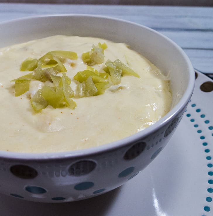 Easy Crock Pot Queso Blanco Dip Apples for CJ