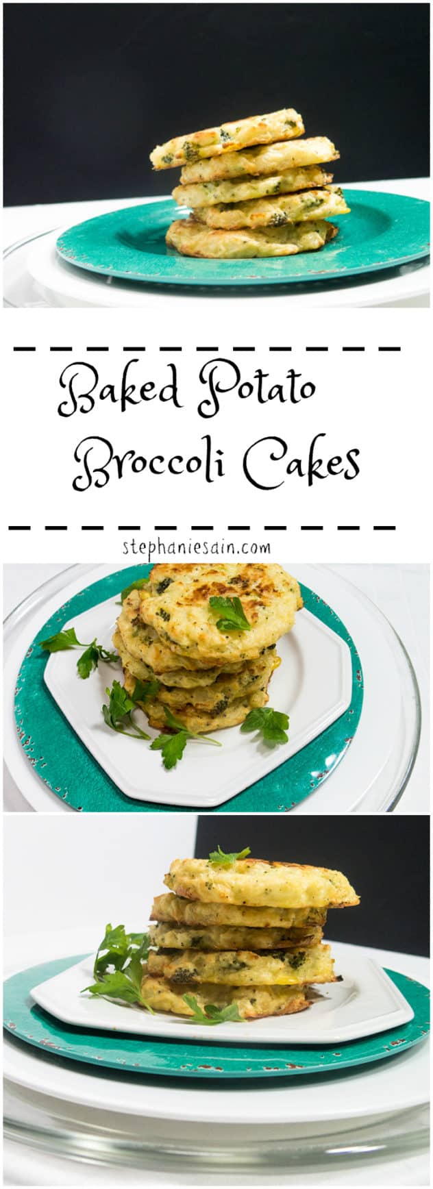 Baked Potato Broccoli Cakes are at tasty, healthy, easy to prepare patty made with leftover potatoes. Vegetarian and Gluten Free.
