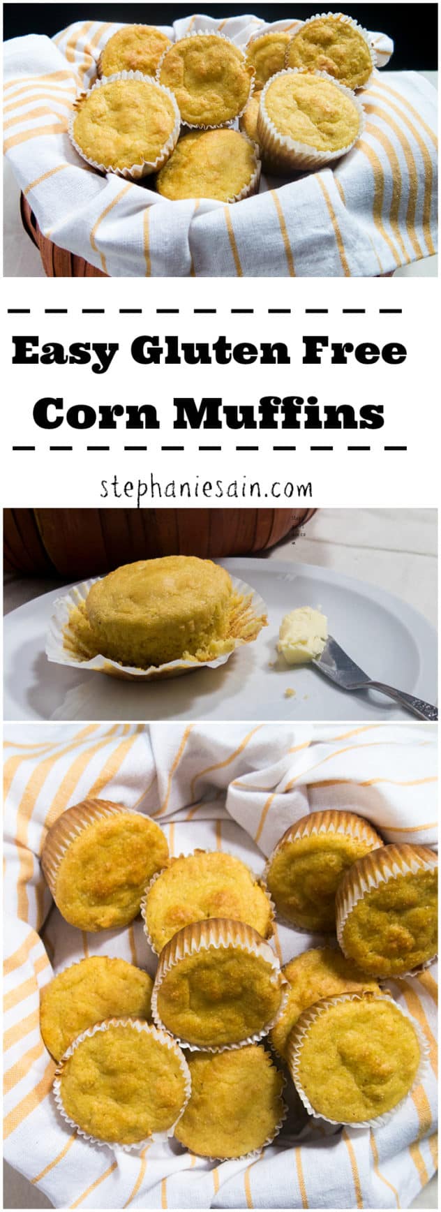 Easy Gluten Free Corn Muffins are a tasty, healthy muffin that go perfect with soups, stews or chili. Vegetarian and Gluten Free.