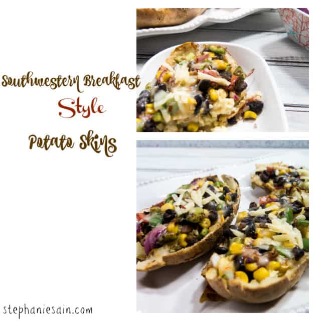 Southwestern Breakfast Style Potato Skins