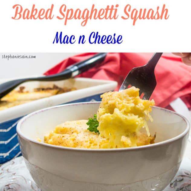 Baked Spaghetti Squash Mac n Cheese