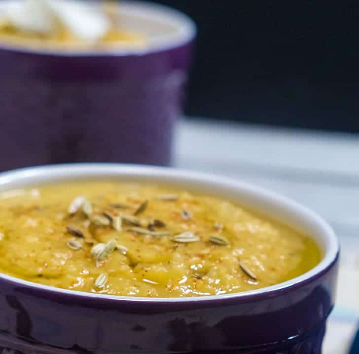 Roasted Cauliflower and Parsnip Soup Apples for CJ