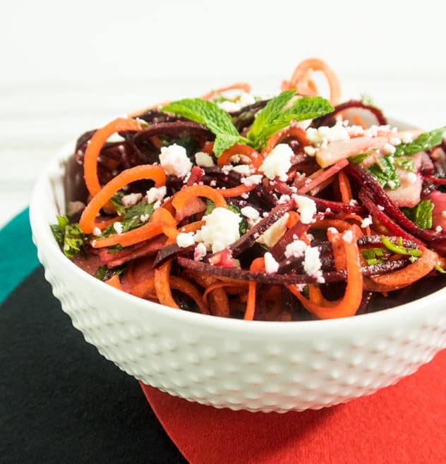 Spiralized Carrot Beet & Apple Salad