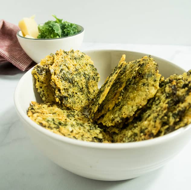 Four Ingredient Parmesan Kale Crisps