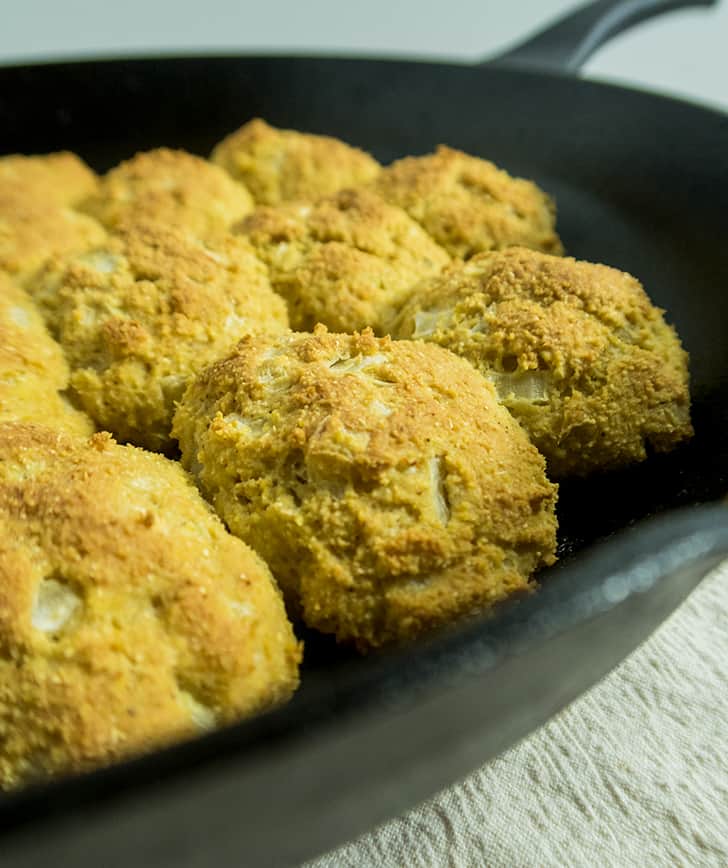 One Pan Skillet Baked Hush Puppies