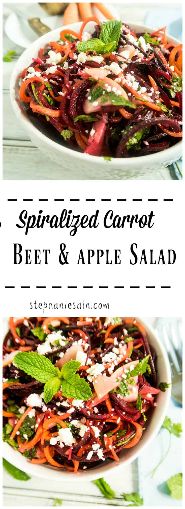 Spiralized Carrot Beet & Apple Salad Apples for CJ