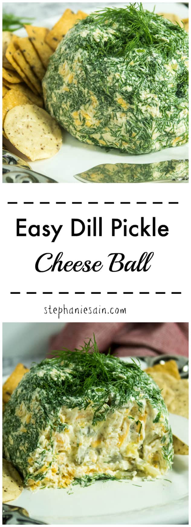 Easy Dill Pickle Cheese Ball is perfect for entertaining and gatherings. Can easily be made ahead quickly for a perfect last minute appetizer. Gluten Free & Vegetarian.