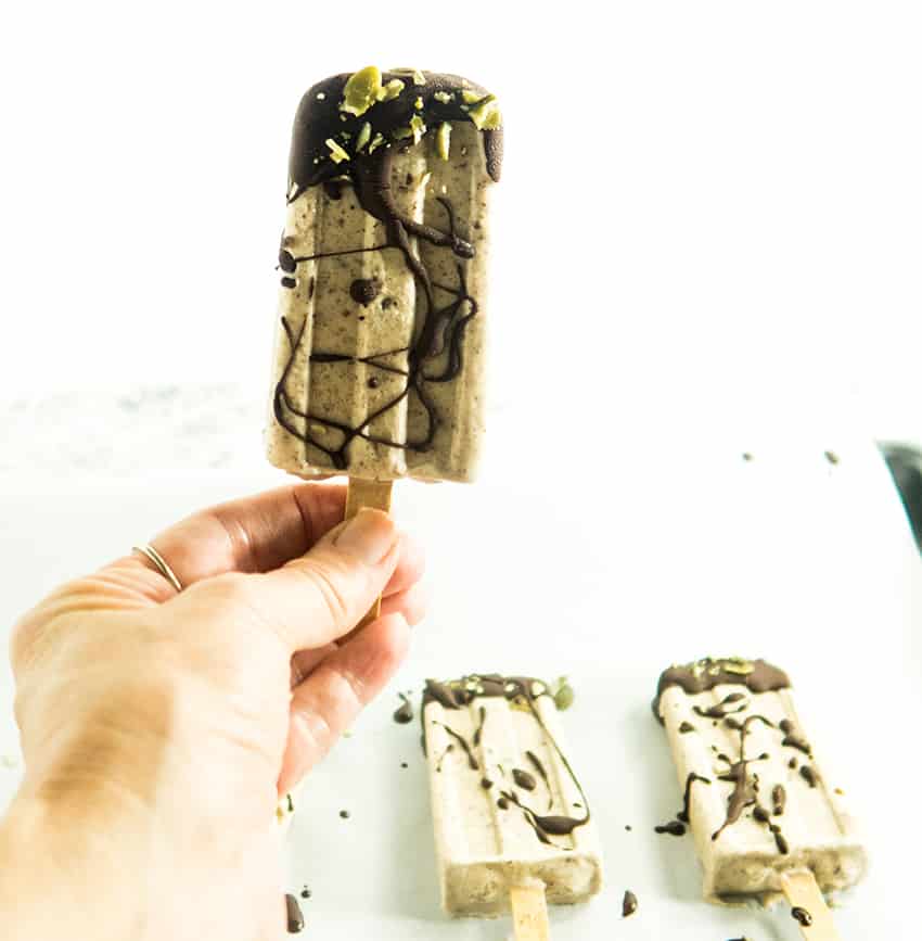 Chocolate Almond Butter Popsicles Apples for CJ