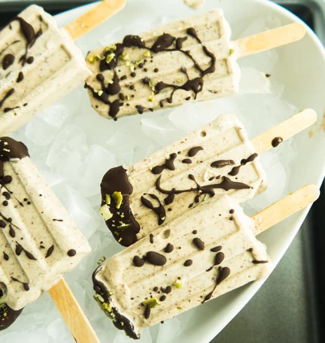Chocolate Almond Butter Popsicles