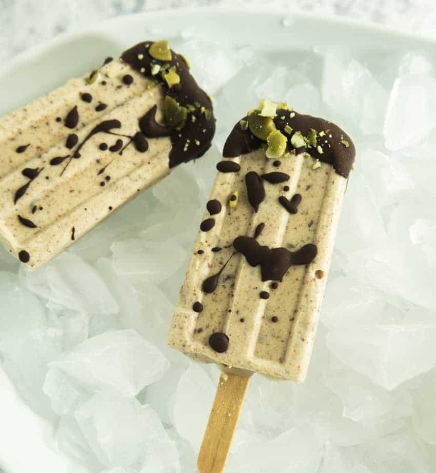 Chocolate Almond Butter Popsicles Apples for CJ