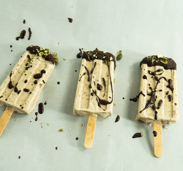 Chocolate Almond Butter Popsicles