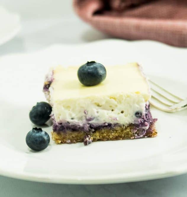 Healthy Blueberry Cheesecake Squares