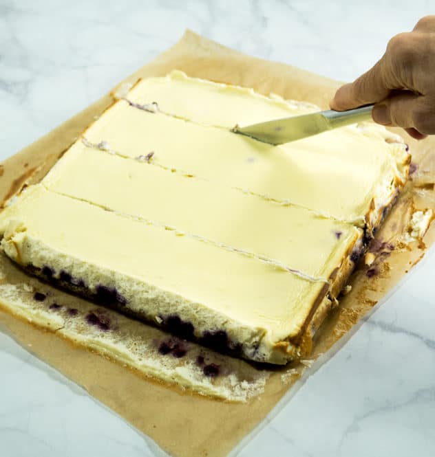 Healthy Blueberry Cheesecake Squares