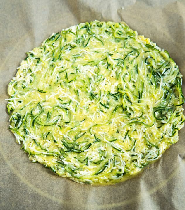 Easy Zoodle Crust Pizza