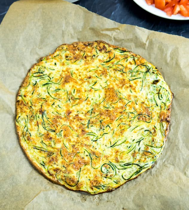 Easy Zoodle Crust Pizza