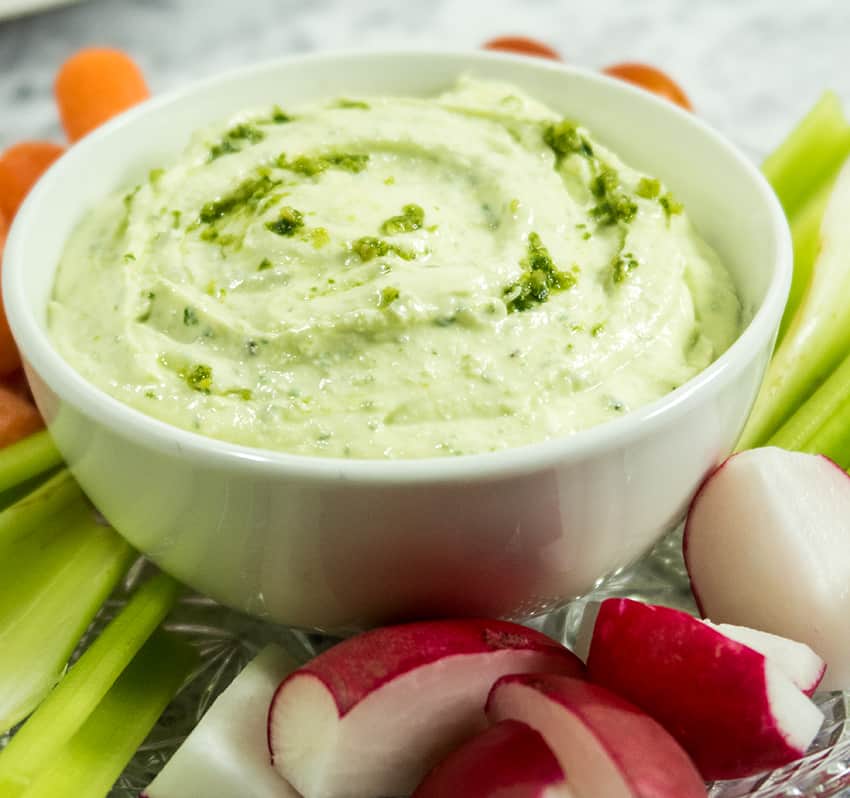 Whipped Feta Cheese Pesto Dip