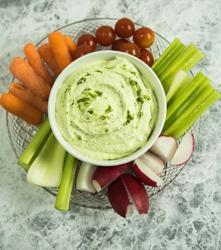 Whipped Feta Cheese Pesto Dip