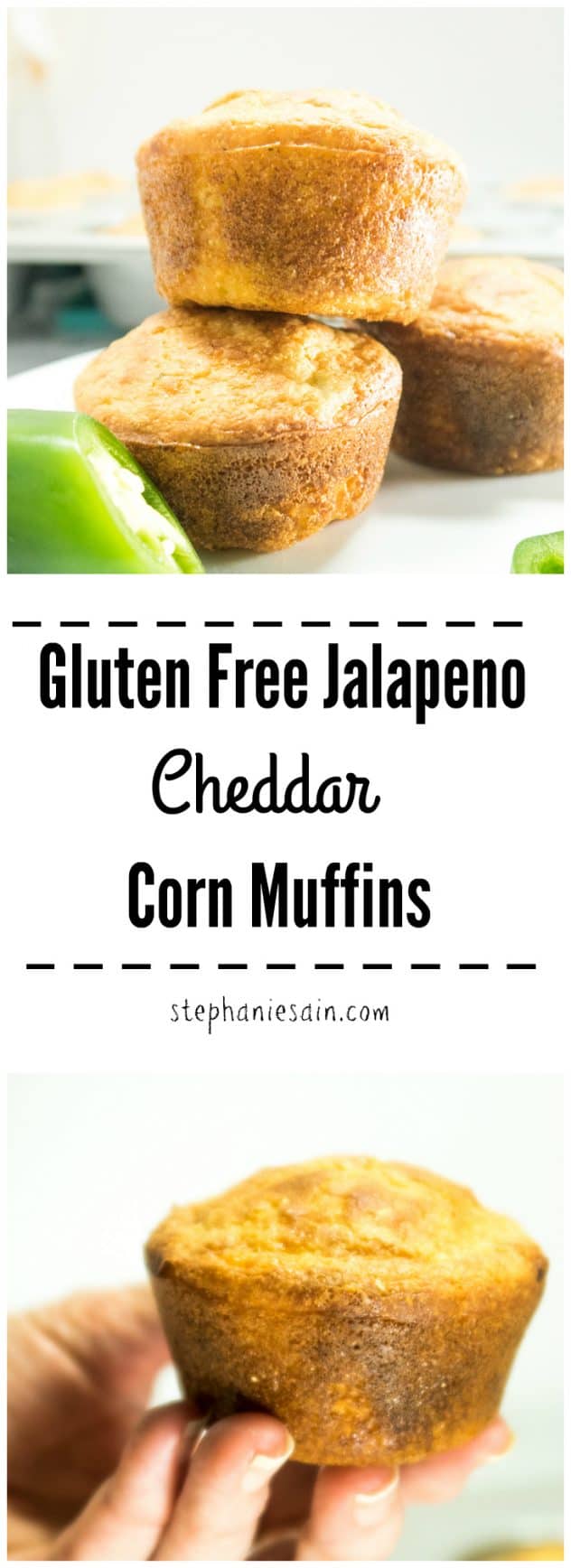 Gluten Free Jalapeno Cheddar Corn Muffins are a great addition with soups, stews, & chili. Also make a perfect snack that packs well for lunches.