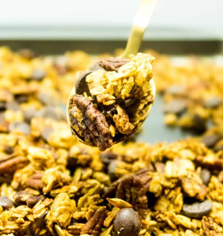 Chocolate Chip Pumpkin Maple Granola Apples for CJ