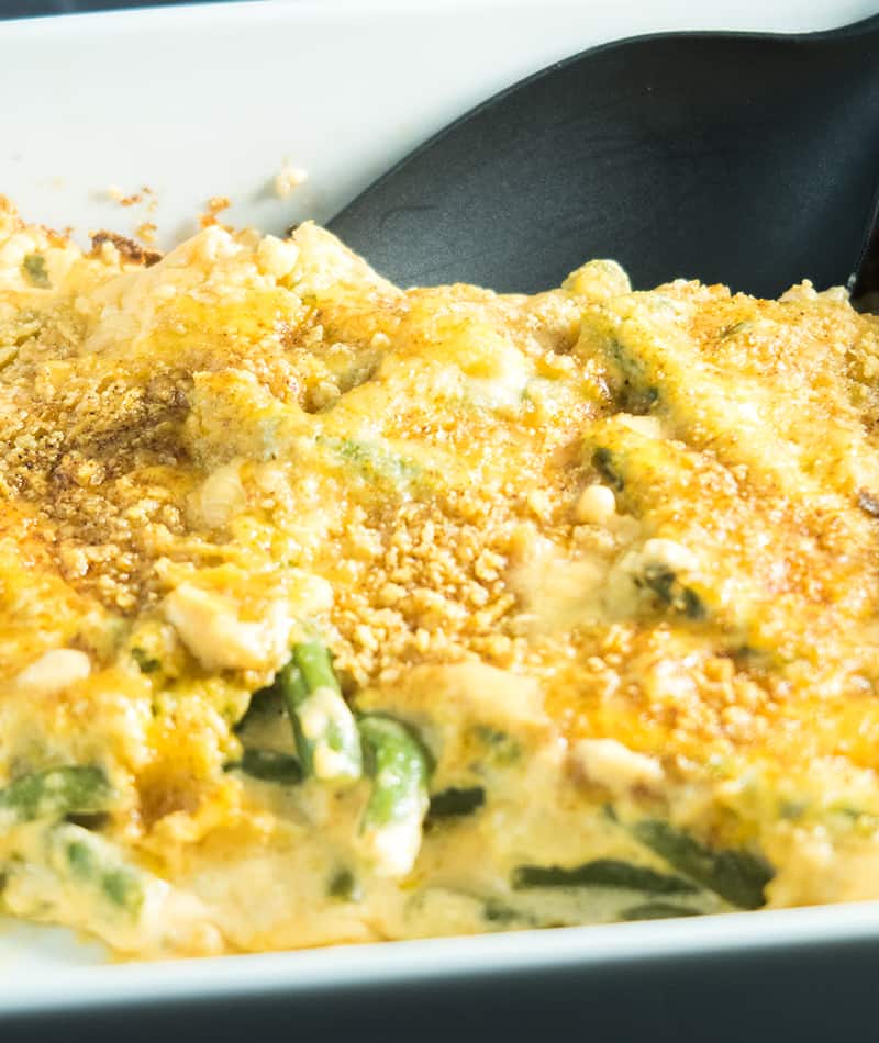 Cheesy Green Beans Au Grain Bake