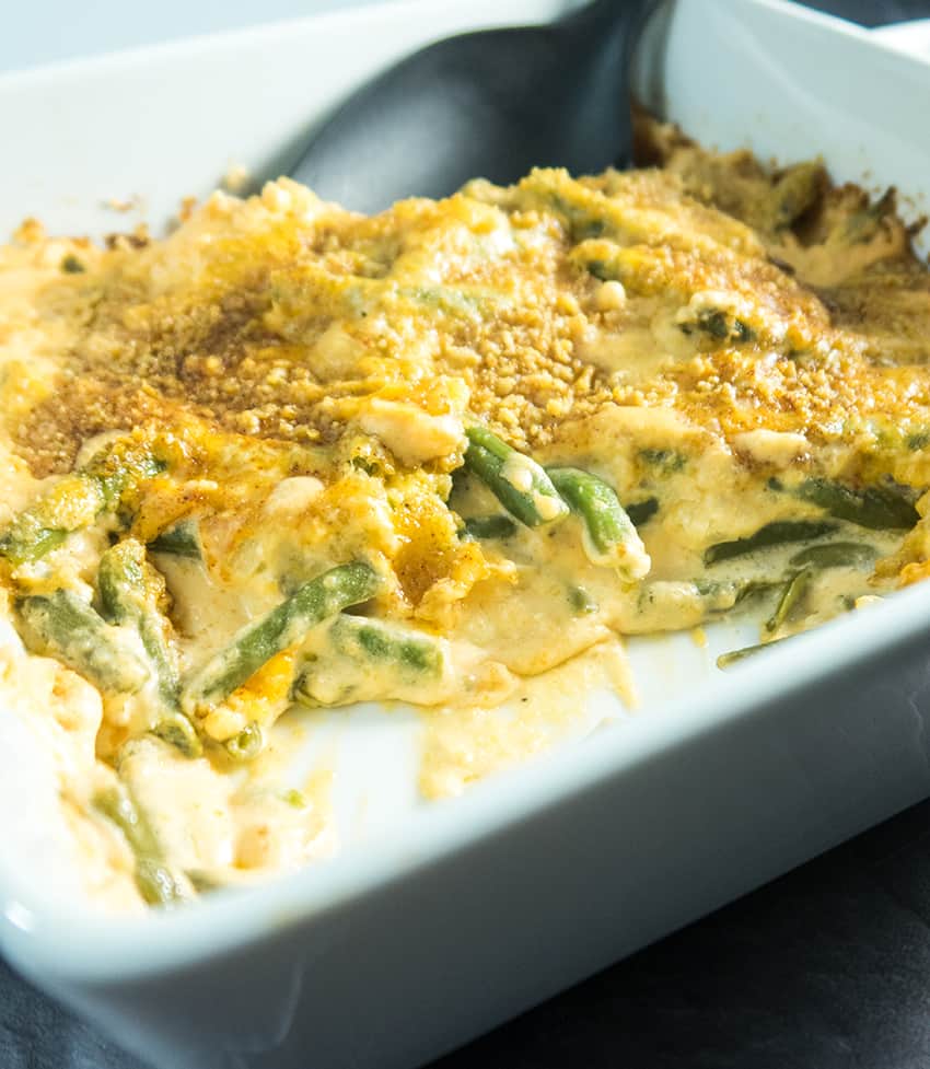 Cheesy Green Beans Au Gratin Bake