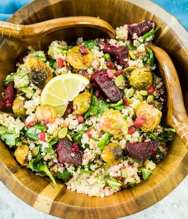 Quinoa Brussels Sprouts Beet Salad