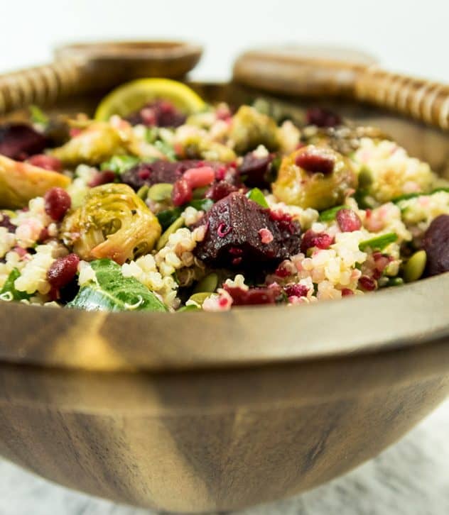 Quinoa Brussels Sprouts Beet Salad