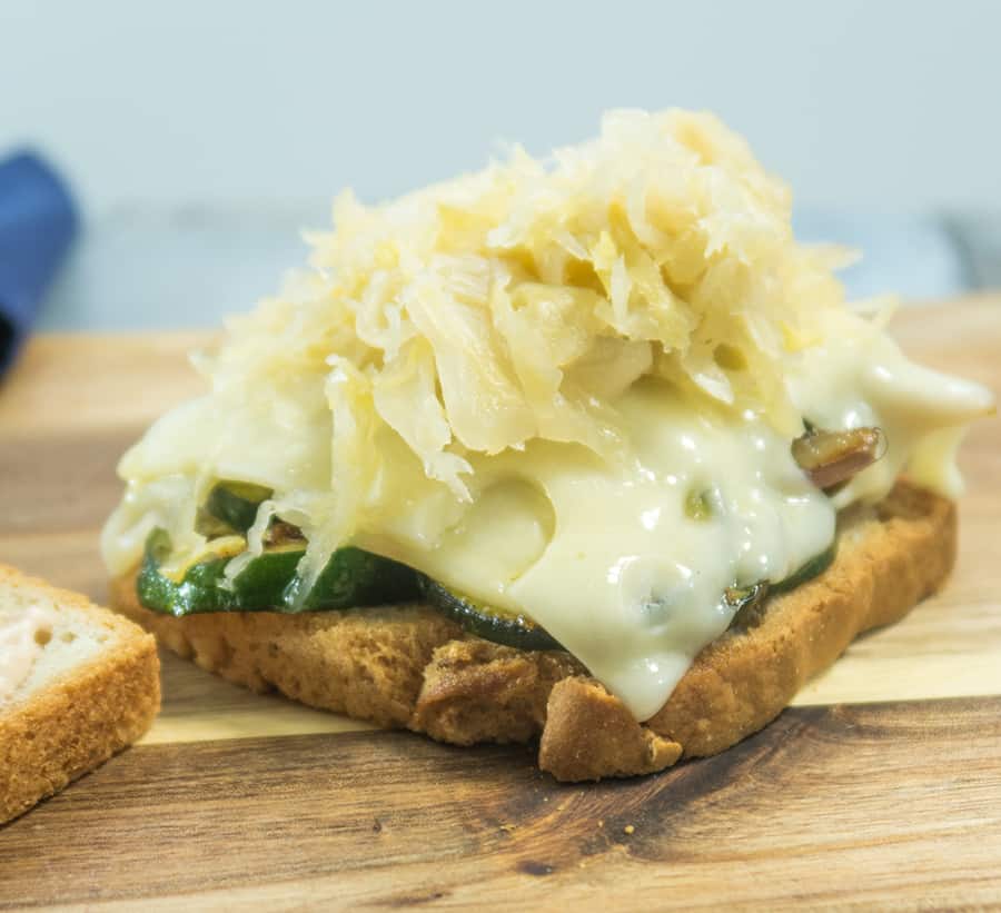 Zucchini Reuben Style Sandwich (Vegetarian)