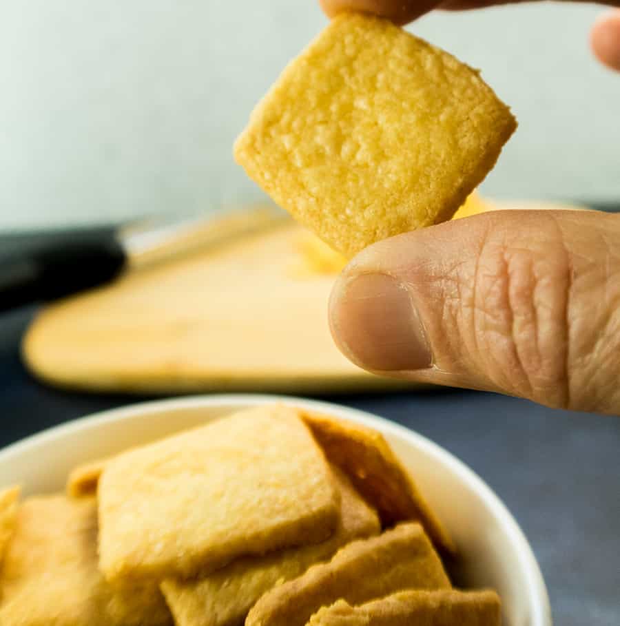 Homemade Cheddar Cheese Crackers (Gluten Free)