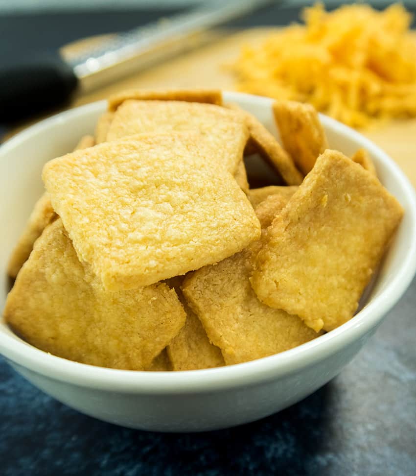 Homemade Cheddar Cheese Crackers (Gluten Free)