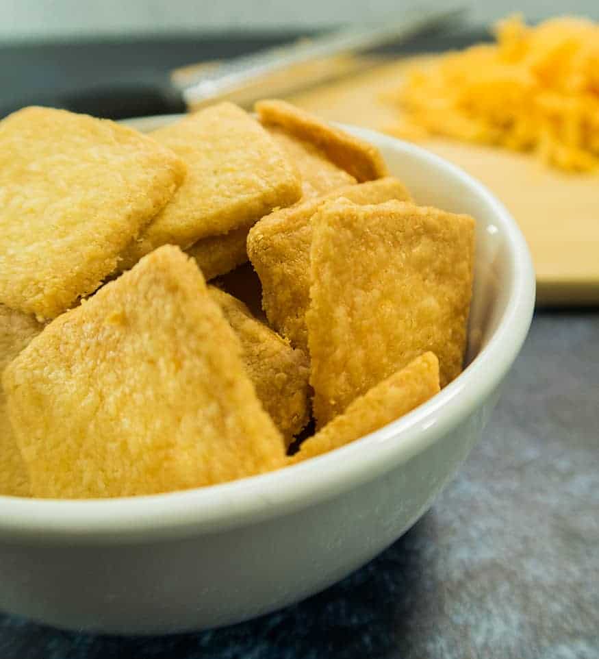 Homemade Cheddar Cheese Crackers (Gluten Free)