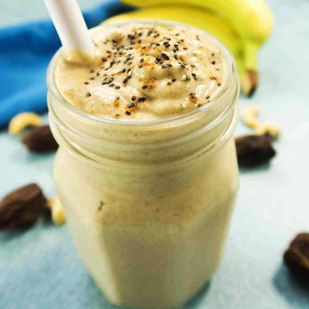 Cashew Date Banana Shake (Vegan & Paleo) Apples for CJ
