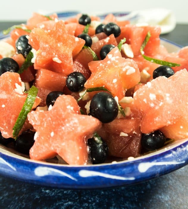 5 Ingredient Watermelon Blueberry Salad