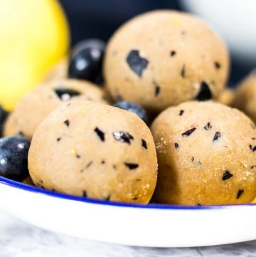 No Bake Lemon Blueberry Energy Bites (Paleo & Gluten Free)