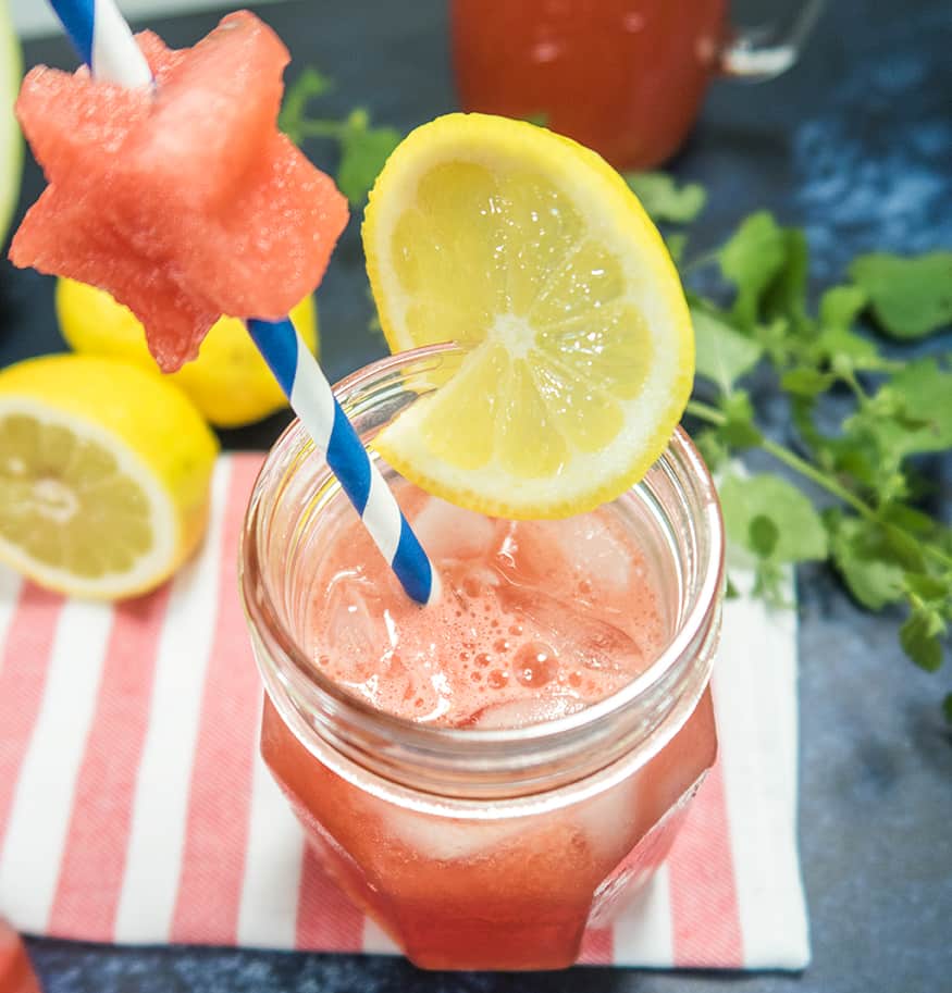 Easy Watermelon Lemonade (Refined Sugar-Free) - Apples for CJ