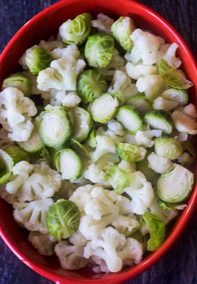 Cauliflower & Brussels Sprouts Au Gratin (Gluten Free) Apples for CJ