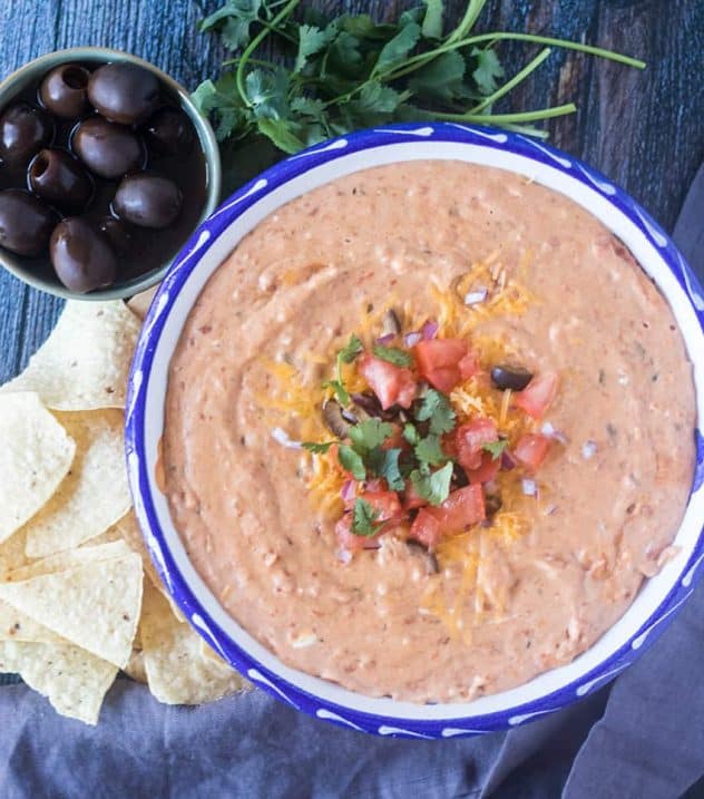 Easy Warm Bean Dip (Gluten Free) Apples for CJ