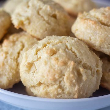 Almond Flour Biscuits in a bowl.
