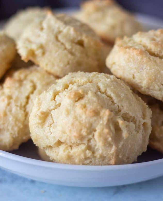 Almond Flour Biscuits in a bowl.